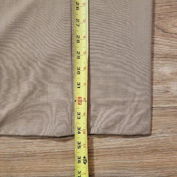 St John Career Pants Flat Front Women's Sz 6 Classic Lightweight Workwear Tan - Picture 12 of 14